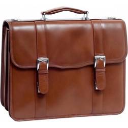 McKlein Flournoy | 15” Double-Compartment Laptop Briefcase - Brown